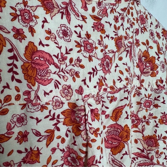 Jessica Simpson | Floral Linen Blend Short Sleeve Romper Size Medium - Picture 6 of 7